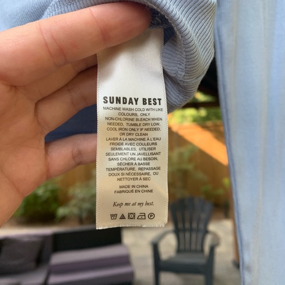 Sunday Best Blue Ribbed Long sleeve - Picture 4 of 4